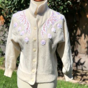 Beautiful vintage angora cardigan